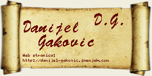 Danijel Gaković vizit kartica